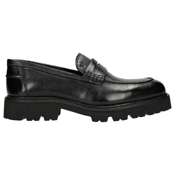 Dámské polobotky Černé Klasické Dámské Mokasíny Z Lícové Kůže Wojas 4637051 38