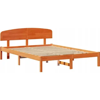 Postel Rám postele 160x200 cm z masivního borovicového dřeva, hnědý