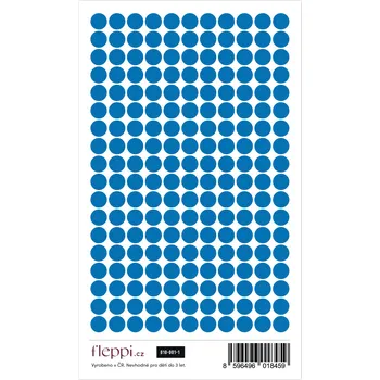 samolepka Fleppi Color coding kolekce | modrá – kolečka
