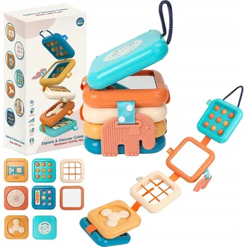 Hračka pro nejmenší Montessori Senzorická Kostka Vzdělávací Hračka Rozkládací pro miminka
