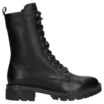 Dámské polobotky Černé Zateplené Kotníkové Boty Dámské Z Lícové Kůže Wojas 6411359 38