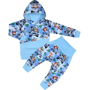 Tepláková souprava - ZOO v autíčku (kapuca) Velikost: 62