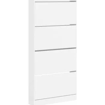 Botník Botník s výklopnými zásuvkami, bílá, 80x21x163,5 cm