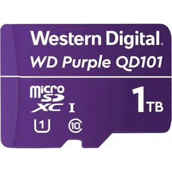 Paměťová karta PAMĚŤOVÁ KARTA WD PURPLE MICRO SDXC 1TB S JEHLOU