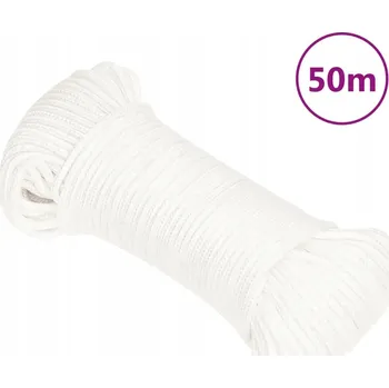 Lany Polypropylenové lano bílé 5 mm x 50 m, odolné vůči povětrnostním vlivům
