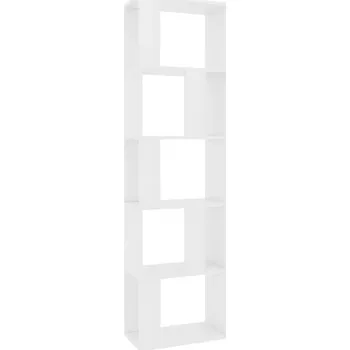 Knihovna Knihovna s 5 policemi, bílá, 45x24x159 cm