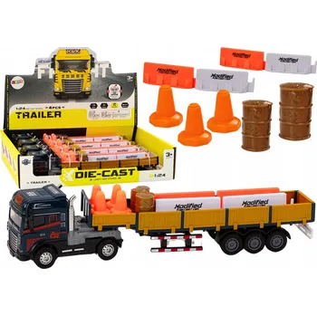 autíčko Modrý kamion s přívěsem 1:24 TIR nákladní auto příslušenství zvuky