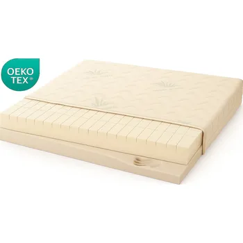 Matrace Prodyšná Matrace VISCO 80x150 Zelená ALOE VERA, středně tvrdá pěna