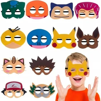 Karnevalová maska Pokemon masky pro děti 12 Ks párty masky
