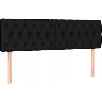 Nastavitelné čelo postele, černé, 160 x 7 x 78/88 cm, látka