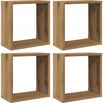 police Nástěnné police Kostka z dřevotřísky, Dub Artisan, 30x15x30 cm