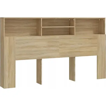 Čelo postele s policemi, dub sonoma, 180x19x103,5 cm