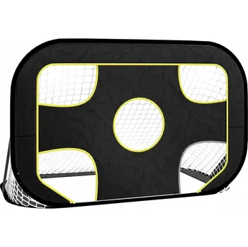 Fotbalová branka Fotbalová branka 2 v 1 s terčovou plachtou, černo-žlutá, 120x80x8 cm