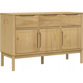 Komoda Komoda FLORO Lite, borovicové dřevo, voskovaný bronz, 114x43x74 cm