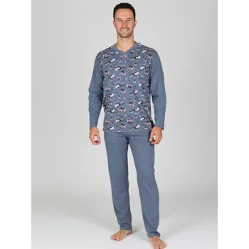 EVONA a.s. Pánské dlouhé pyžamo EVONA APOLO | auta Velikost: XL