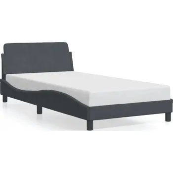 Postel Dvoulůžková postel s dekorem dřeva G02V 100x200 šedá