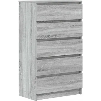 Komoda Komoda s 5 zásuvkami v barvě šedý dub Sonoma 60x36x103 cm