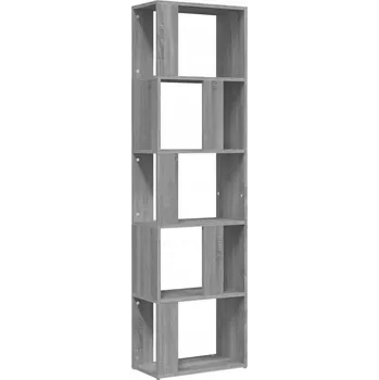 Knihovna Regál z dřevotřísky, šedý dub sonoma, 45x24x160 cm