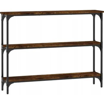 Konferenční stolek Konzolový stolek s nastavitelnými nožičkami, kouřový dub, 100x22,5x75 cm