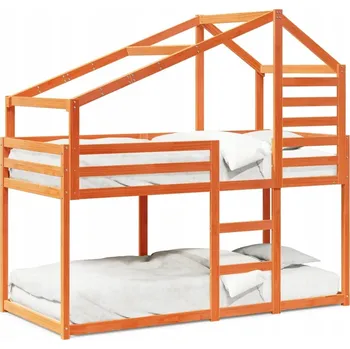 Dětská postel Patrová dětská postel voskový hnědá 195,5 x 80,5 x 112 cm