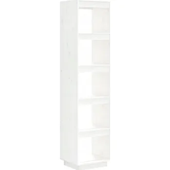regál Regál z masivního borovicového dřeva, bílý, 40 x 35 x 167 cm