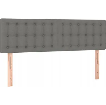 Čelo postele s nastavitelnou výškou, tmavě šedé, 144 x 5 x 78/88 cm