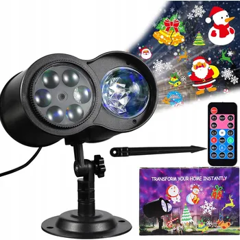 Světelný efekt VÁNOČNÍ LED PROJEKTOR 14 EFEKTŮ VNĚJŠÍ VLNĚNÍ VODY + DÁLKOVÉ OVLÁDÁNÍ