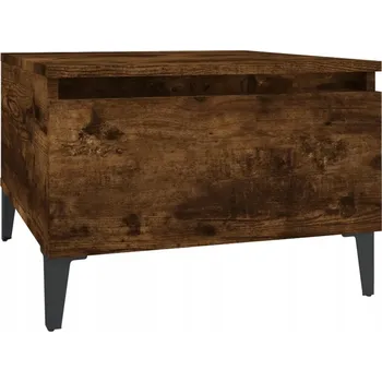 Konferenční stolek Odkládací stolek v industriálním stylu, kouřový dub, 50x46x35 cm