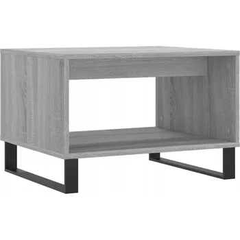 Konferenční stolek Konferenční stolek z dřevotřísky, železné nohy, šedý dub Sonoma