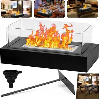 Biokrb VOLNĚ STOJÍCÍ BIO KRB DO DOMU NA TERASU STŮL 4 SKLENĚNÉ PANELY