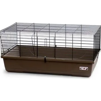 Cobbyspet RABBIT 80 klec pro zajíce tmavě hnědá/ černé mříže 80 x 43 x 37cm se se