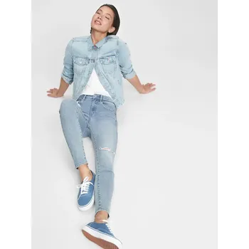 Oblečení a móda Džíny pro ženy GAP distressed universal jeggings mid rise 600116-00 Velikost: 25LONG - prodloužená délka Tričko zdarma při nákupu nad 3000,-!