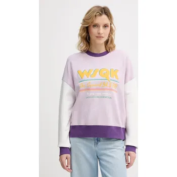 Chlapecká mikina Dětská bavlněná mikina United Colors of Benetton x Stranger Things 33NVD10BB fialová 04X, vel. M