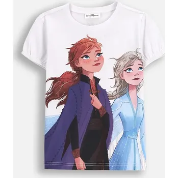 Dívčí tričko Dětské bavlněné tričko Coccodrillo ZC5143212LGD bílá 00X, vel. 122