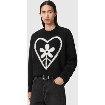 Dámský svetr Svetr s příměsí vlny AllSaints M042KD černá 99X, vel. L