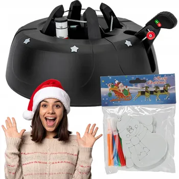 Stojánek na vánoční stromek Grafitový stojan na vánoční stromek 2m s ukazatelem hladiny vody + ozdoby DÁREK