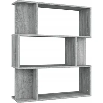 Knihovna Regál na knihy / dělicí stěna šedý dub sonoma 80x24x96 cm