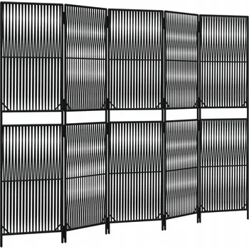 Paraván Paraván s propletenými liniemi, černý, 245 x 180 cm, 5 barev