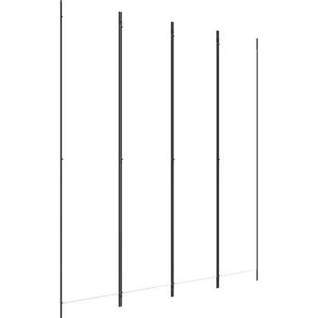Paraván Paraván skládací, 4dílný, z látky a železa, bílý, 200x220 cm
