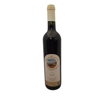 Víno Merlot výběr z hroznů 2023 polosuché (červené polosuché víno)
