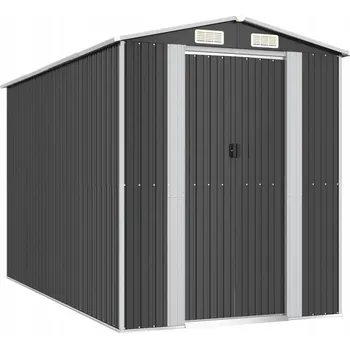 Zahradní domek Zahradní domek z pozinkované oceli 192x357x223 cm Antracitová