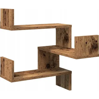 police Rohové nástěnné police, dřevotříska, 40x40x49,5 cm