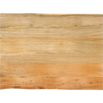 Konferenční stolek Stolní deska z masivního mangového dřeva, přírodní povrch, 80x60x2,5 cm