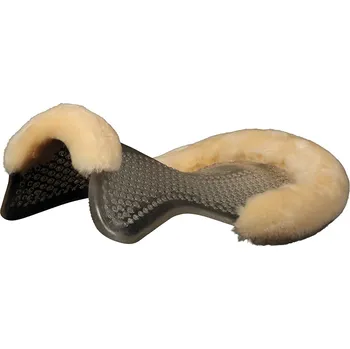 Acavallo masážní gelová podložka s beránkem, plochá, jedna velikost, přírodní, černá