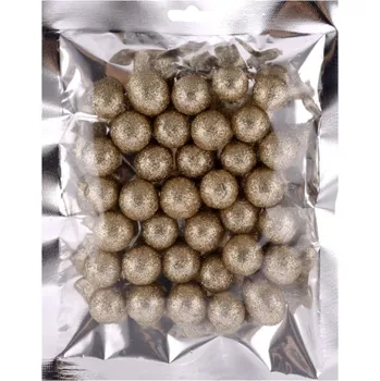 Vánoční dekorace Paper Design Polystyrenové kuličky GLITTER zlaté 2cm, 8g