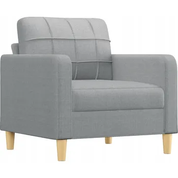 Křeslo Relaxační křeslo s kovovým rámem, světle šedé, 78x77x80 cm