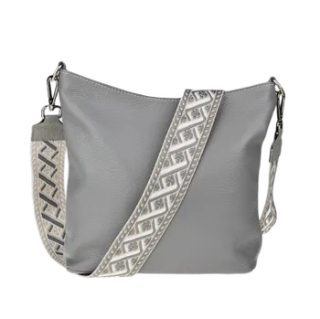 Kabelka NovaKabelka.cz Kožená italská crossbody kabelka Amalia Grigia II