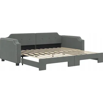 Pohovka Rozkládací lehátko/pohovka tmavě šedá 213 x 100 x 66,5 cm (složená)