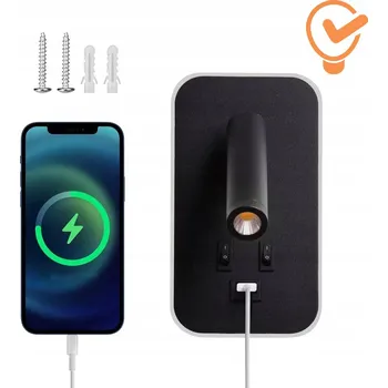 Nástěnné svítidlo NOČNÍ NÁSTĚNNÁ LED LAMPA 13 W PRO ČTENÍ S USB, 2 PŘEPÍNAČE DO LOŽNICE