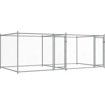 klec pro psa Mobilní klec pro psa, šedá, ocel, 4 x 2 x 1,5 m